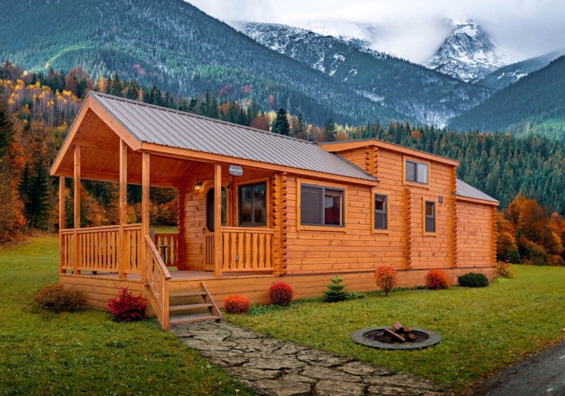 Log Cabin Retreat with Covered Deck and Fire Pit