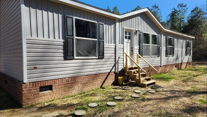 Manufactured Home Brick Skirting Ideas With Mixed Siding Directions