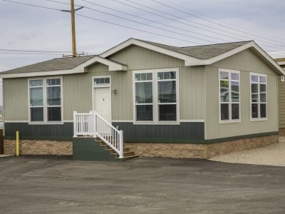 Manufactured Home Contemporary Ranch with Two Tone Exterior Design