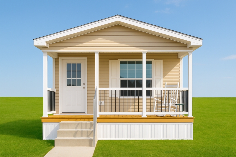 Manufactured Home Exterior Design with Covered Front Porch