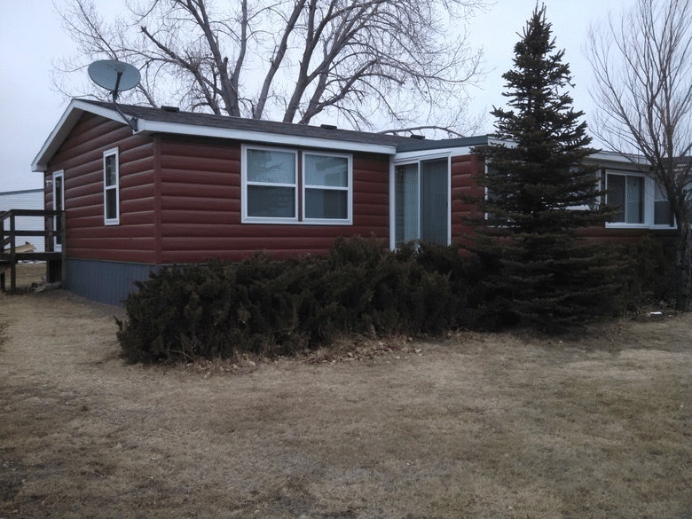 Manufactured Home Exterior Rustic Red Log Siding Cabin Style