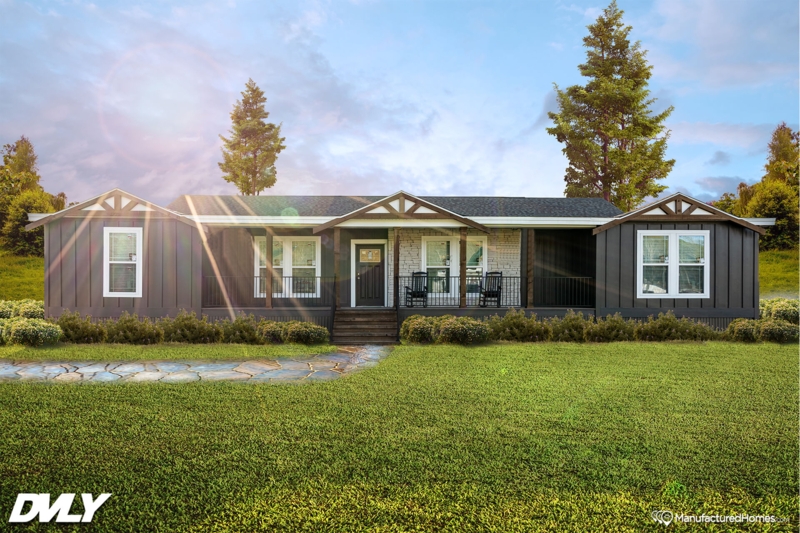 Manufactured Home Modern Farmhouse with Decorative Gable Trusses