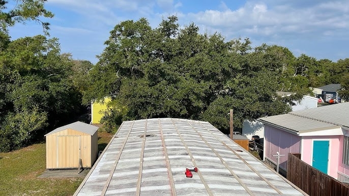 Manufactured Home Roof Renovation Using Wooden Batten Furring Strips