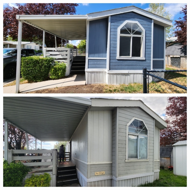 Manufactured Home Skirting Options Featuring Corrugated Metal Design