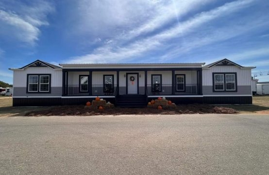 Manufactured Home Symmetrical Facade Two Tone Siding Recessed Porch