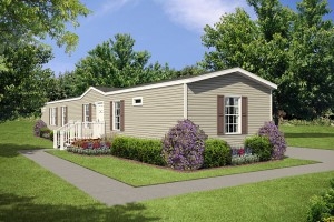 Manufactured Home: Traditional Ranch Exterior with Contrast Shutters