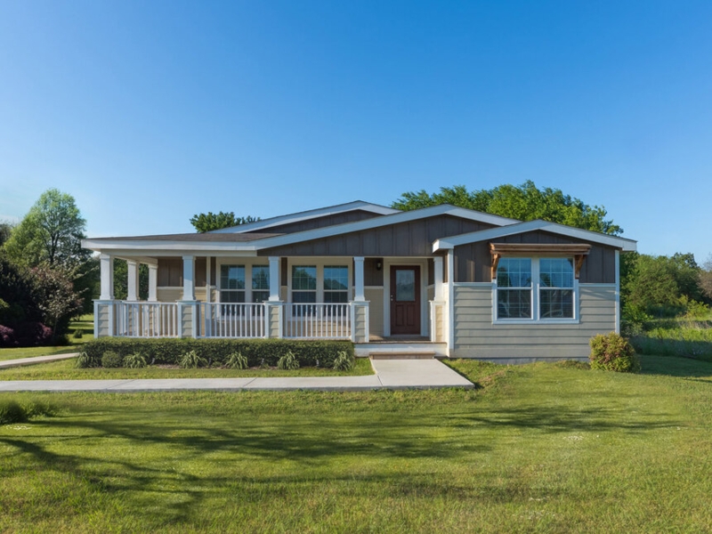 Manufactured Home with Spacious Front Porch & Two Tone Exterior