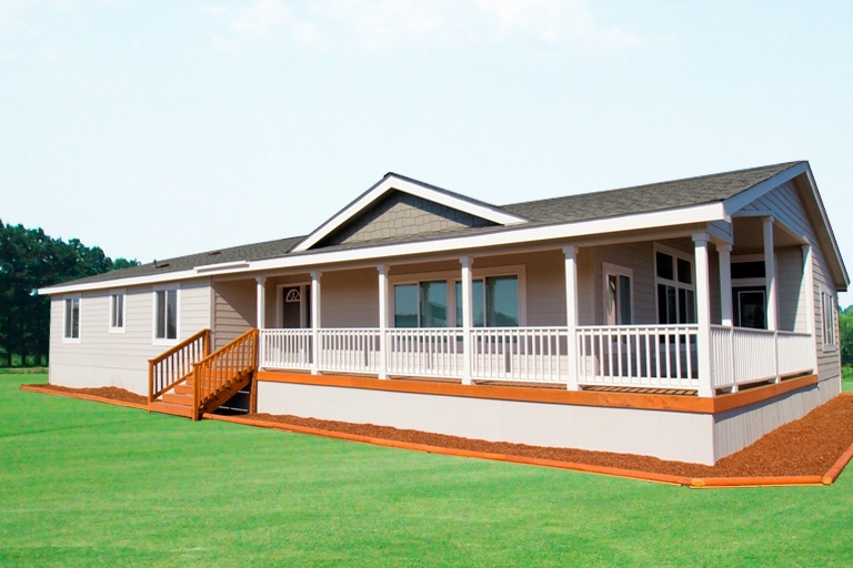 Manufactured Home with Wrap-Around Porch & Ranch Style Layout