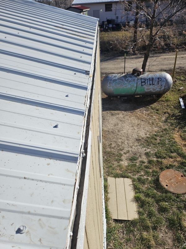 Metal Roofing Panels Light Gray Ribbed Design With Exposed Fasteners