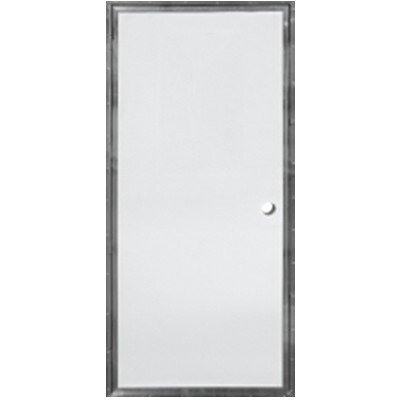 Minimalist Hinged Utility Access Door with White Knob