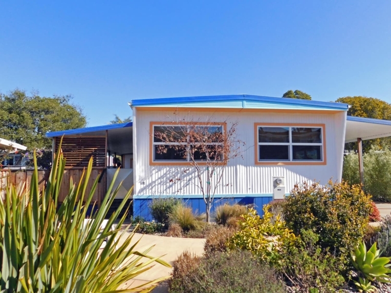 Mobile Home Exterior Bright Makeover Orange Window Trim