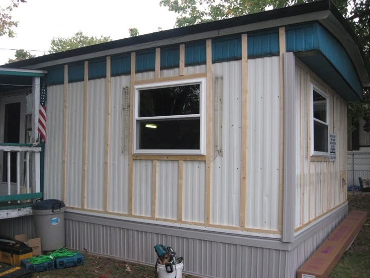 Mobile Home Siding Renovation: Vertical Furring Strips