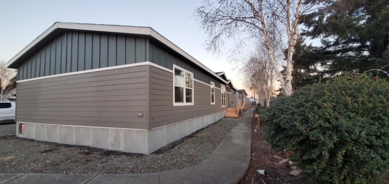 Mobile Home Skirting: Light Grey Concrete Look Panels