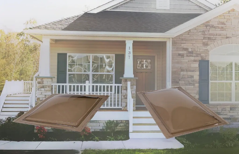 Mobile Home Skylights: Pair of Bronze Dome Models