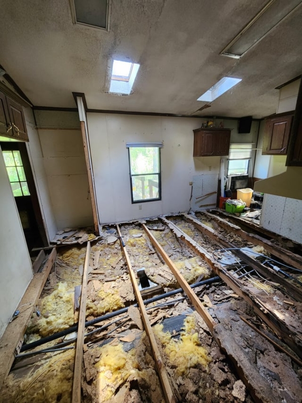 Mobile Home Subfloor Repair Skylights Exposed Plumbing
