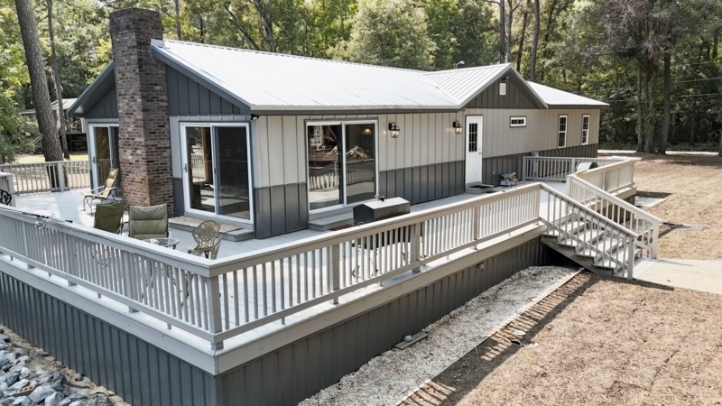Modern House Exterior: Two-Tone Board & Batten Siding