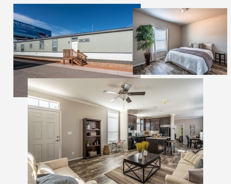 Modern Manufactured Home Interior: Open Layout & Dark Cabinetry