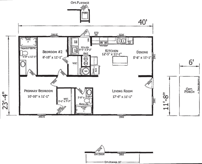 Modular Floor Plan Two Bedroom Layout with Central Open Hub