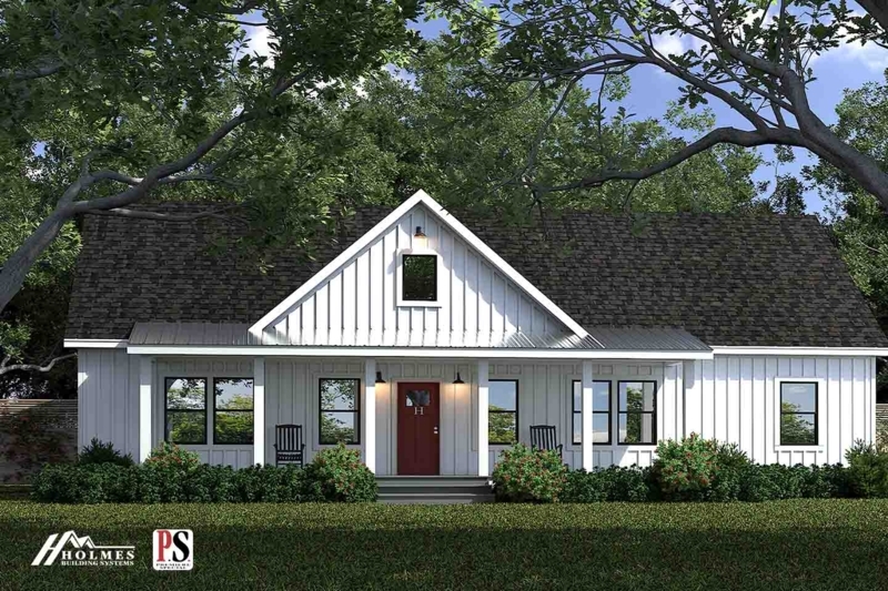 Modular Home Exterior Red Front Door House Ideas Board And Batten