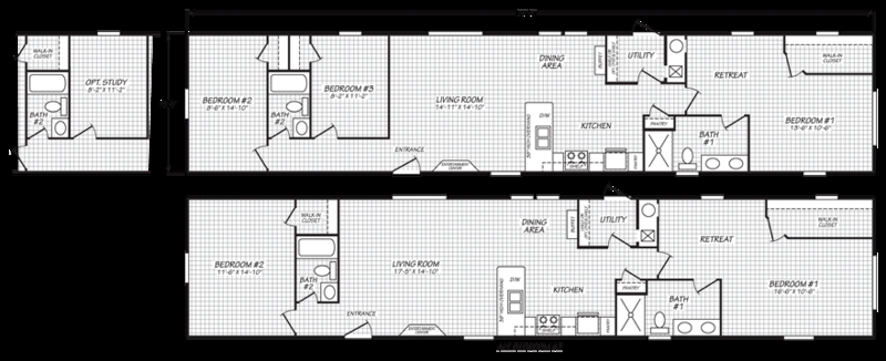 Multiple Layout Options for Single Wide Floor Plans