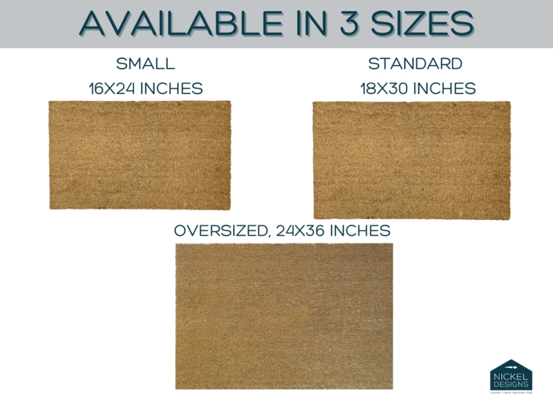 Natural Coir Doormat Size Comparison Guide Multiple Dimensions