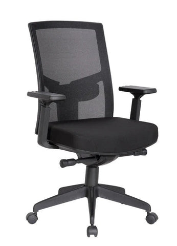 Office Chair Ergonomic Contoured Frame Mesh Back Black