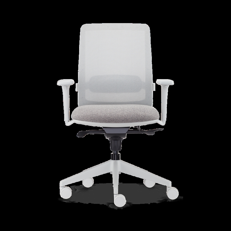 Office Chair White Frame Adjustable Lumbar Support
