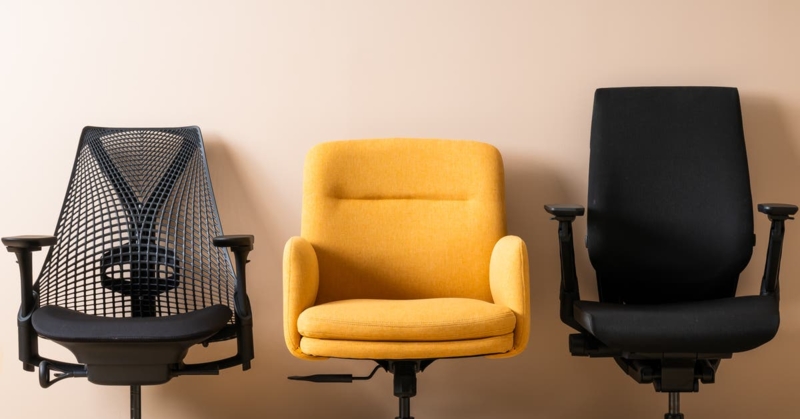 Office Chairs Modern Yellow Upholstery Mesh Back