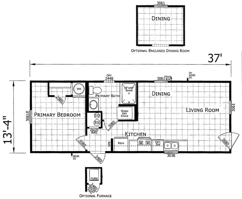 Optional Dining Module Mobile Home Floor Plan Layout