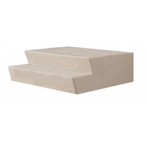 Outdoor Steps: Tan Extra Wide Two Tier Wide Fiberglass Entry Steps
