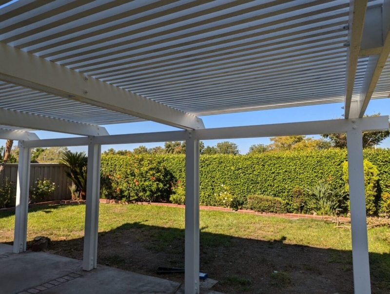 Patio Cover Louvered Roof Post and Beam Garden Shelter