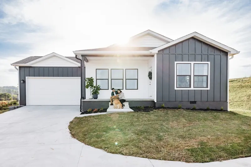 Porch Styling Ideas: Board and Batten Siding with High Contrast