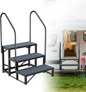 Portable Stairs Dual Handrails Ribbed Steps Portable Design