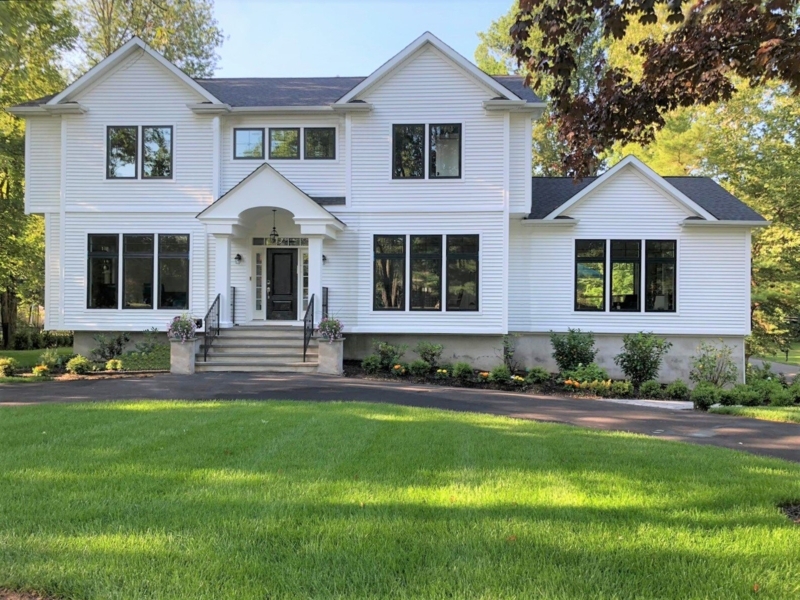 Residential Exterior Gabled Portico Entrance Modular Architecture