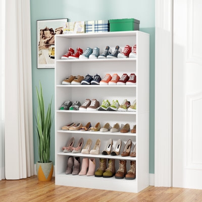 Shoe Cabinet: 6-Tier Modern Minimalist Open Shelf Design