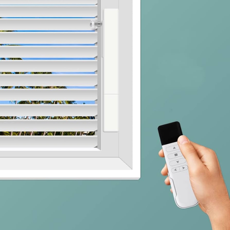 Shutter Motor: Smart Remote Controlled for Plantation Shutters, White