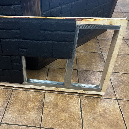 Siding Panel Assembly Black Stacked Stone Metal Framing System