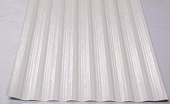 Siding Panel: White Corrugated Metal with Pebbled Texture