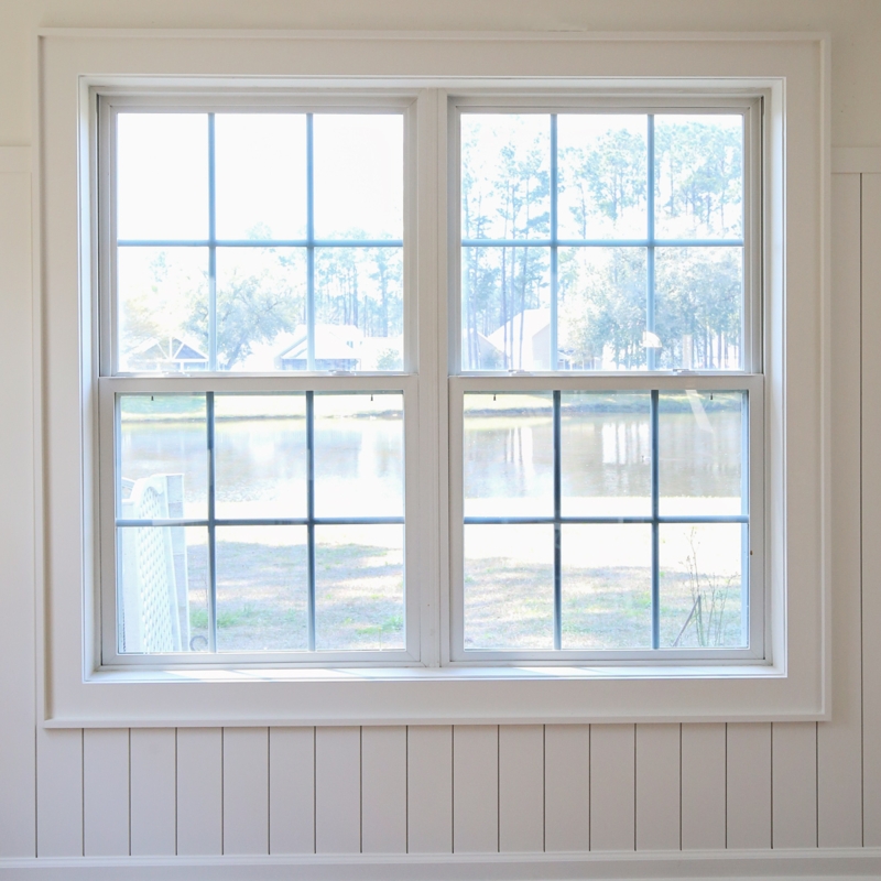 Simple DIY Window Trim with Vertical Wall Paneling