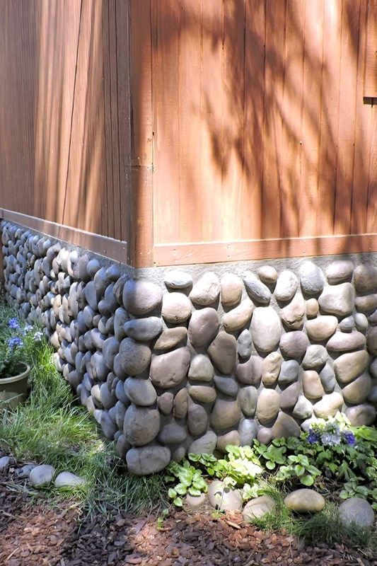 Skirting Panels: Multi-Color Faux River Rock Texture for Foundations