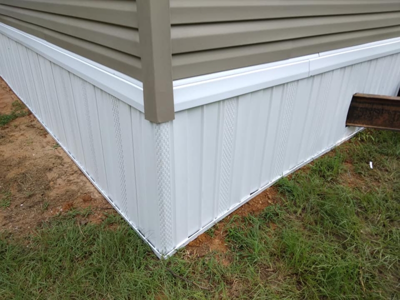 Skirting Panels Vented Vinyl With Ground Channel Track Detail