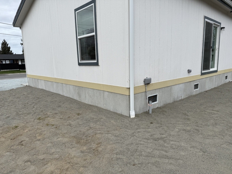 Skirting Panels with Integrated Flood Vents and Concrete Texture