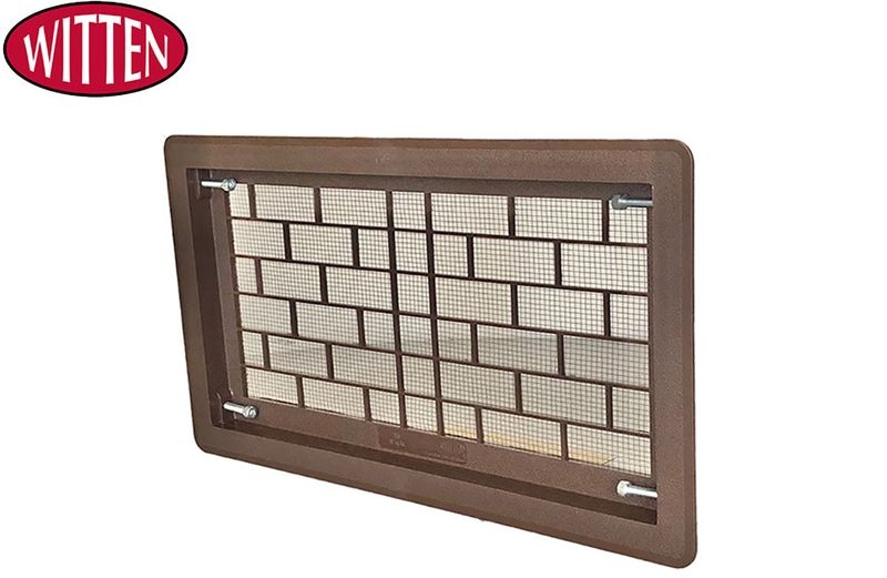 Skirting Vent with Brown Frame and Fine Mesh Screen