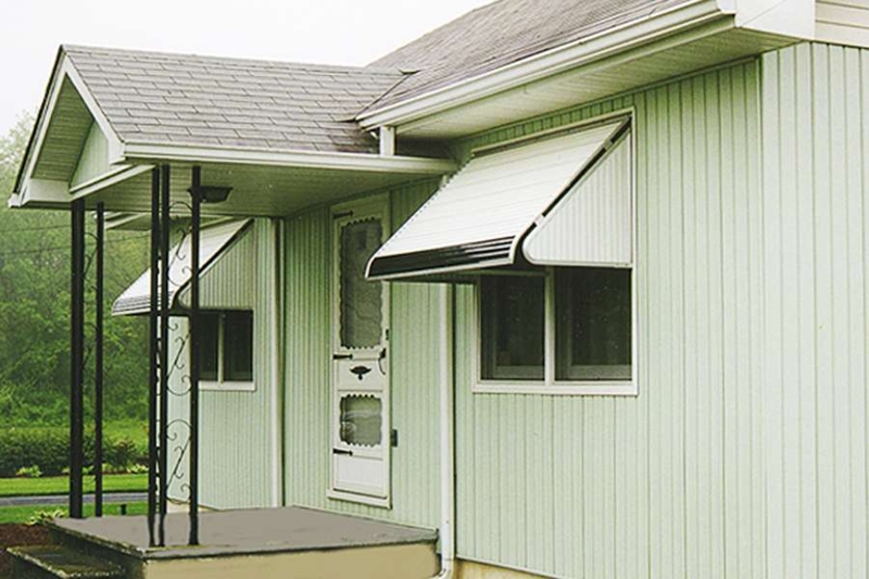 Slatted Aluminum Window Awnings for Mobile Home