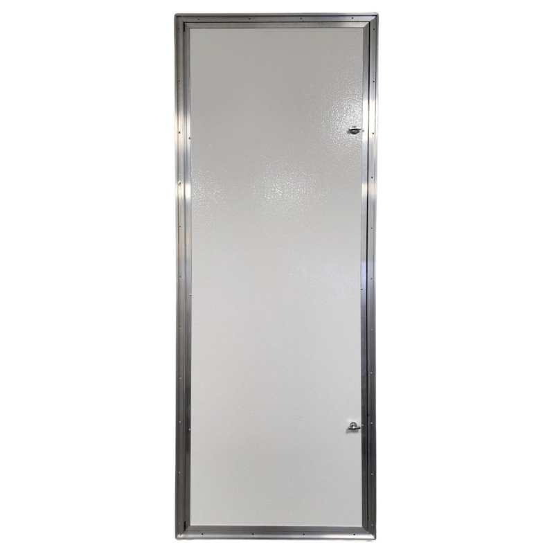 Solid Access Door with Polished Metal Frame and Slim Profile
