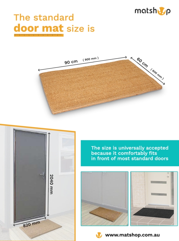Standard Doormat Size Diagram Natural Fiber Look Guide