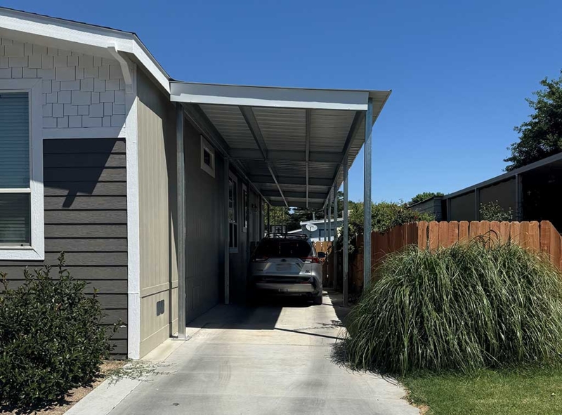Steel Single Slope Carport Design, Driveway Shelter