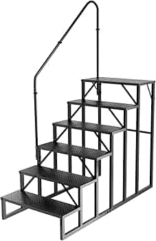 Step Ladder Six Steps Single Handrail Anti Slip Portable