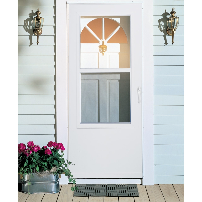 Storm Door Mid-View with Screen Insert for Entryway