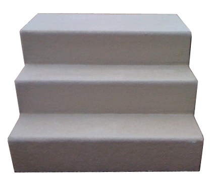 Three Tier Outdoor Steps with Textured Non Slip Finish